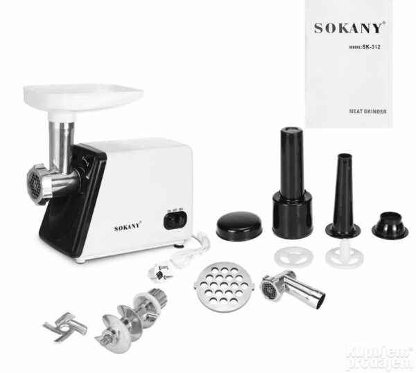 Elektricna Mašina za mlevenje mesa i kobasicu Sokany 2500w