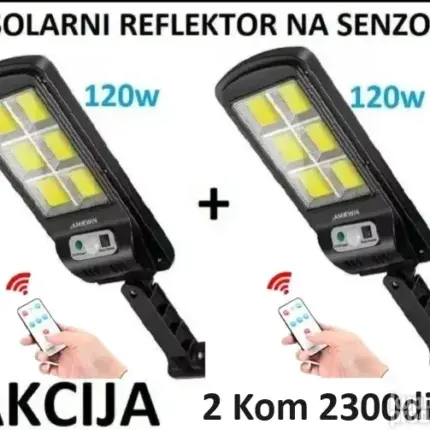 Solarno svetlo zidni reflektor sa 100 LED dioda i senzorom pokreta za spoljnu upotrebu