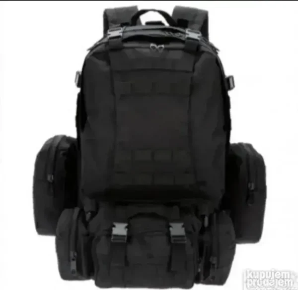 Veliki taktički ranac 50L crni – izdržljiv i vodootporan | Lux Shop