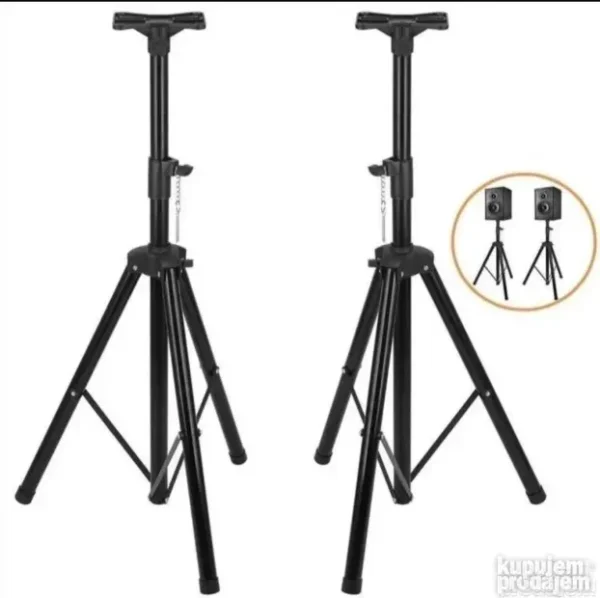 Metalni Stalci za Zvučnike | Sklopivi sa Odvojivom Pločom