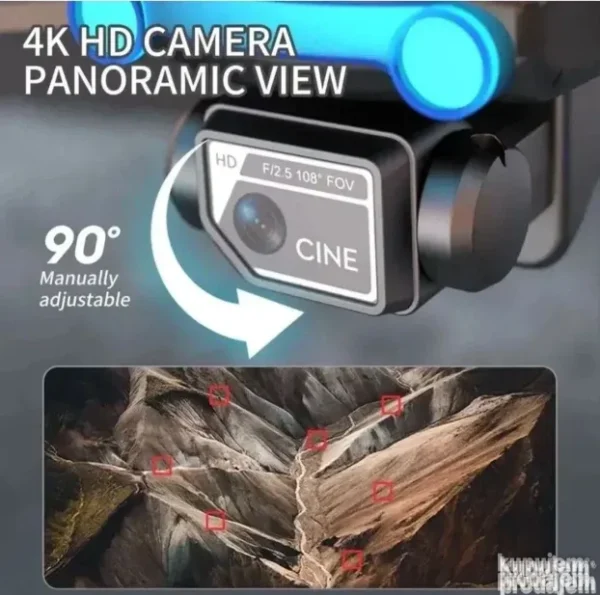 Dron sa 4K kamerom | FPV snimanje | 120° ugao