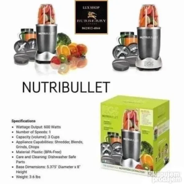 Nutribullet blender 600W sa 12 dodataka – snaga za zdravu ishranu