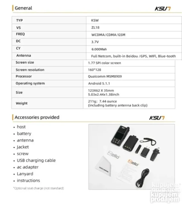 Zello Radio stanica 4G WIFI Toki Voki | Lux Shop