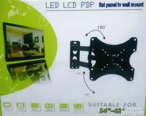 Zidni nosač za TV 14"–42" i 14"–55" | Rotirajući nosači | Lux Shop