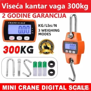 Profesionalna viseća vaga 300kg | Digitalna preciznost 50g