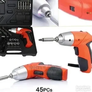 Aku šrafilica sa 45 dodataka i LED svetlom