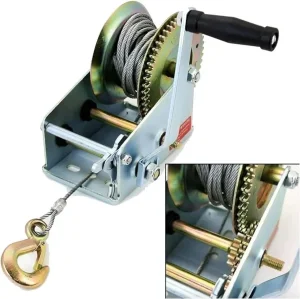 Ručni čelični čekrk sa sajlom dužine 10m i kapacitetom do 910 kg (2000lbs)