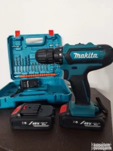 Makita aku bušilica/šrafilica/čekić 48V sa dve baterije, punjačem i priborom