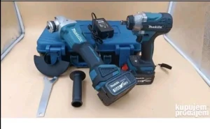 Makita aku set 128V | Brusilica i udarni odvijač u koferu