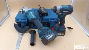 Makita aku set 128V | Brusilica i udarni odvijač u koferu