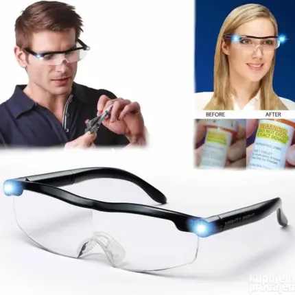 Mighty Sight naočare sa LED osvetljenjem i uveličanjem od 160%, punjive preko USB-a