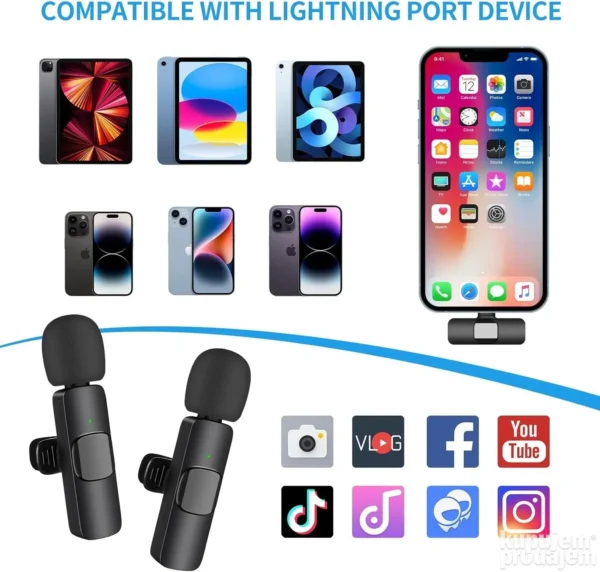 Bežični mini mikrofon za telefon Android i iOS