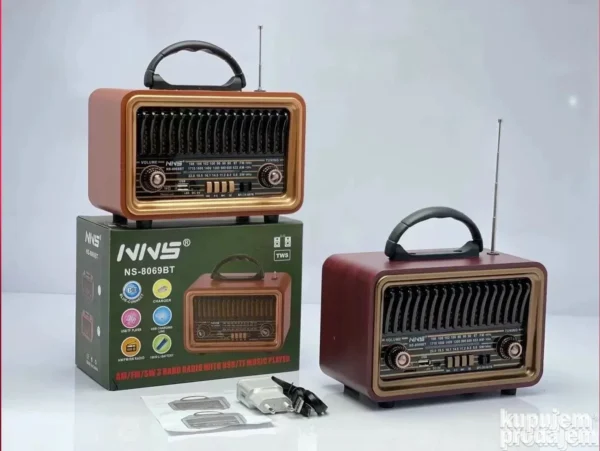 FM radio Bluetooth retro dizajn NS-8136BT