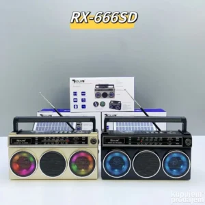Solarni Retro Radio sa Bluetooth i LED disko svetlom