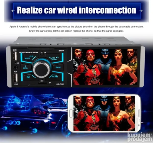 167957432-66671fb3b2ba94-0979757635364bb0-1906-4 Auto radio MP5 1DIN 4,1"