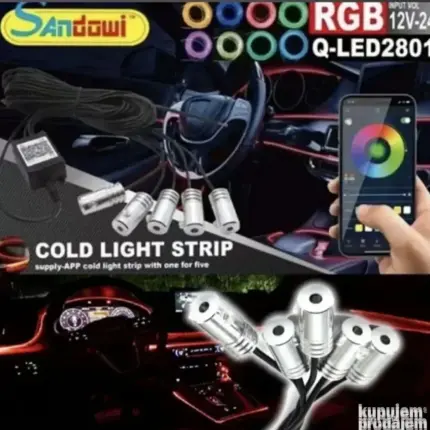 RGB Ambijentalno Osvetljenje za Auto 12V