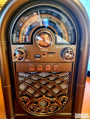 Retro džuboks radio sa Bluetooth funkcijom, SD/USB ulazima i punjivom baterijom
