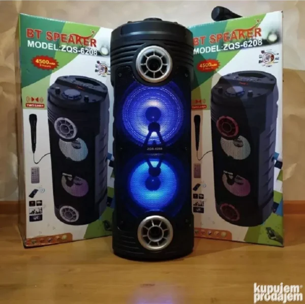 Veliki Bluetooth zvučnik sa mikrofonom | 60W i LED svetla