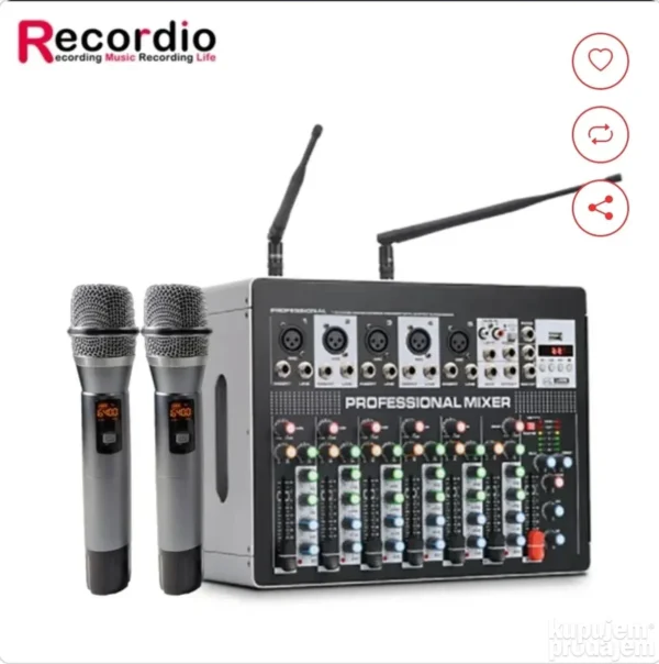 7 Kanalna Profesionalna Mikseta Bežični Mikrofoni U-730