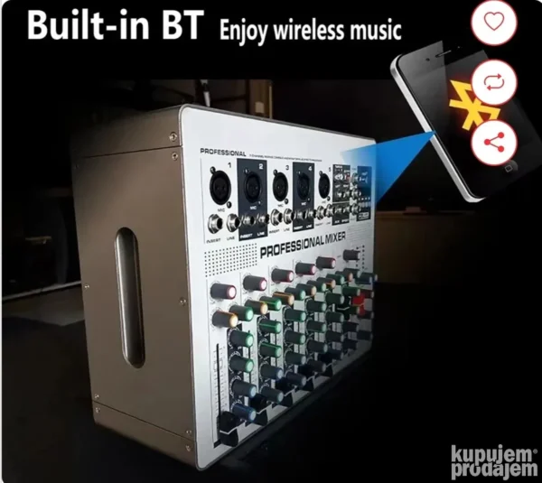 7 Kanalna Profesionalna Mikseta Bežični Mikrofoni U-730