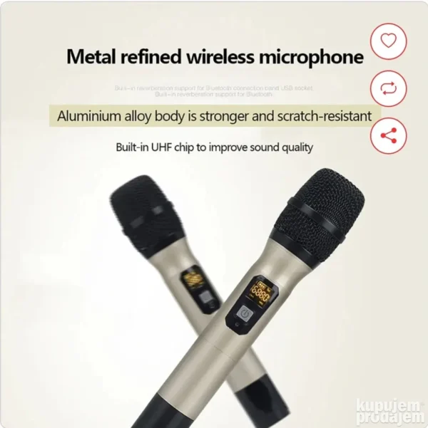 7 Kanalna Profesionalna Mikseta Bežični Mikrofoni U-730