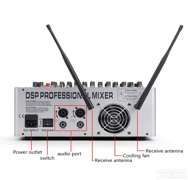 7 Kanalna Profesionalna Mikseta Bežični Mikrofoni U-730