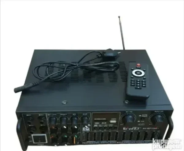 Bluetooth pojačalo sa podrškom za 4 mikrofona i LED ekranom