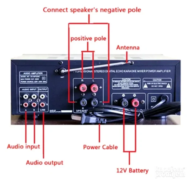 Bluetooth Karaoke Pojačalo