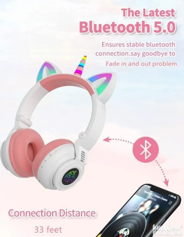 Jednorog Bluetooth slušalice – Cat Ear