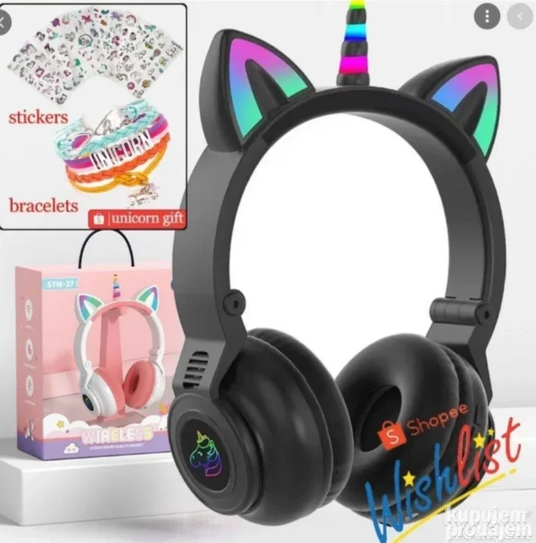 Jednorog Bluetooth slušalice – Cat Ear