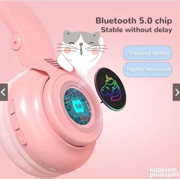 Jednorog Bluetooth slušalice – Cat Ear
