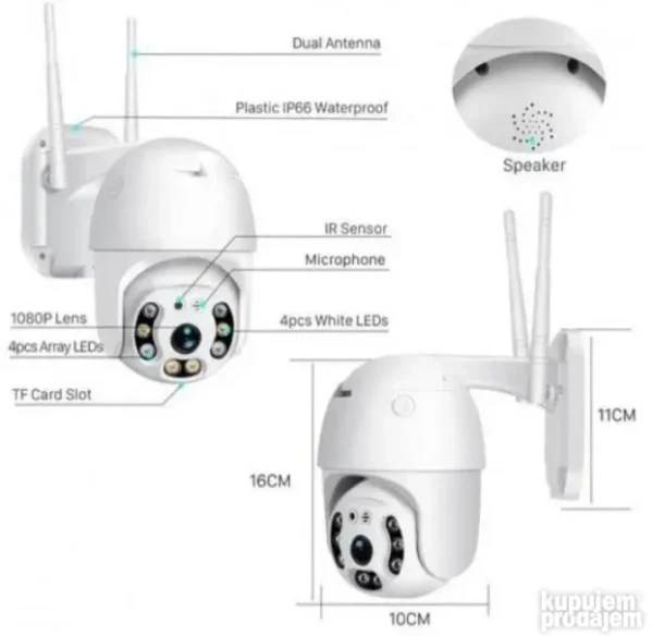 Spoljna PTZ IP Wifi Kamera 360°