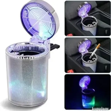Piksla pepeljara za auto sa LED osvetljenjem