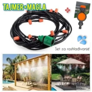 Set za vodenu maglu 10m + tajmer