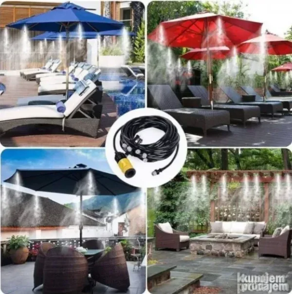 Set za vodenu maglu 10m + tajmer