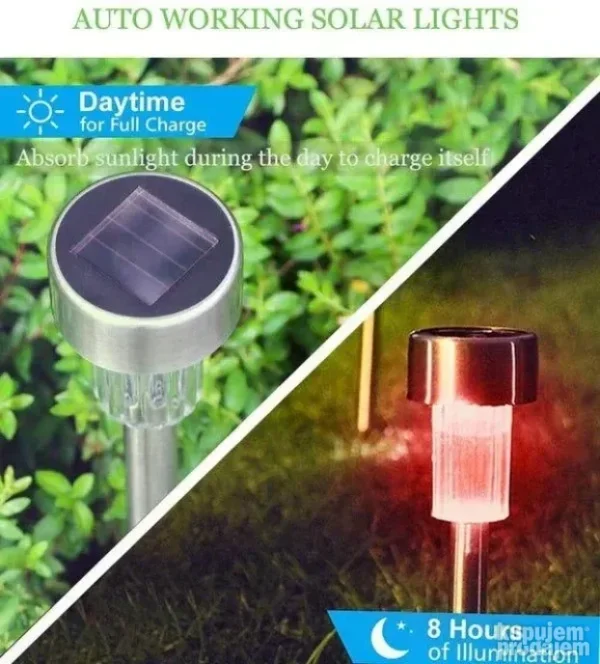 Solarne baštenske lampe RGB i LED