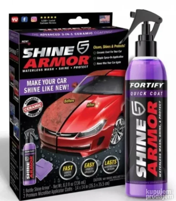 Sprej za poliranje automobila Shine Armor