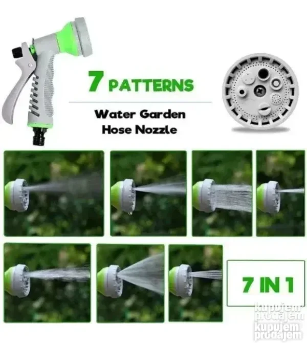 Baštensko crevo 15m sa motalicom i mlaznicom