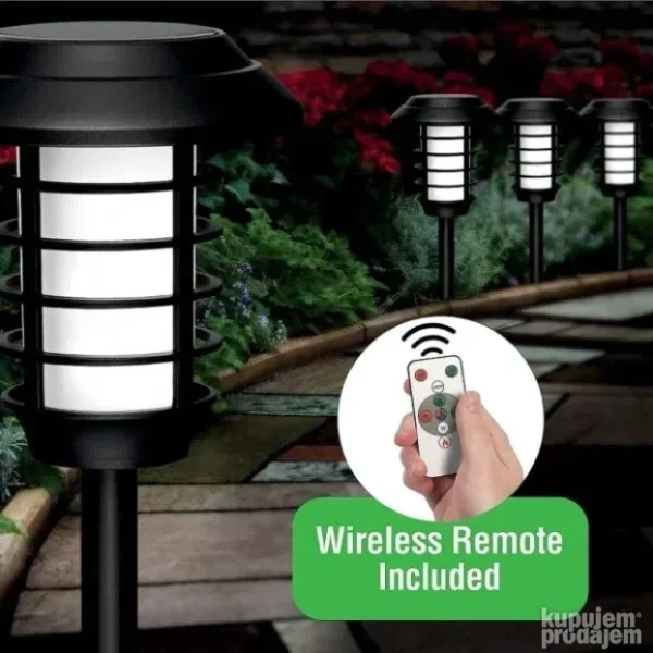 4 kom Solarne RGB lampe sa daljinskim