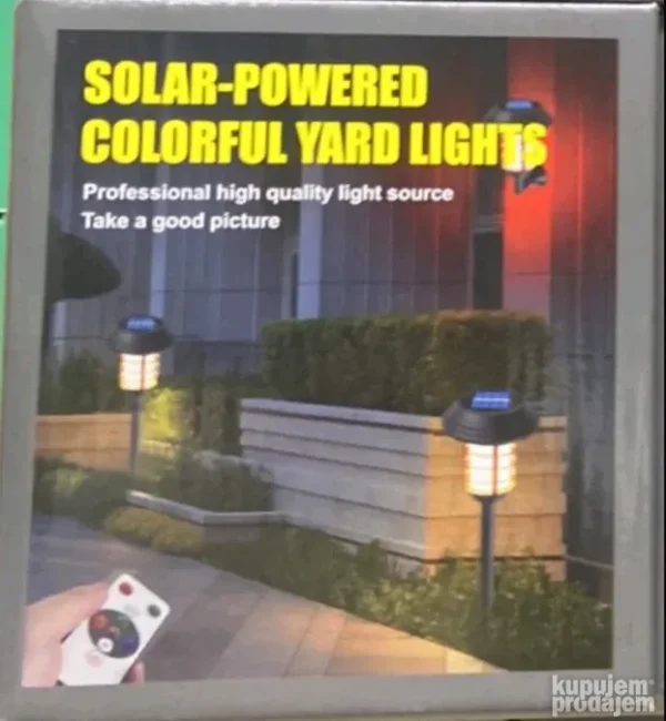 4 kom Solarne RGB lampe sa daljinskim