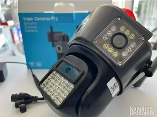 Wi-Fi IP PTZ kamera 3 sočiva 10x Zoom 9MP