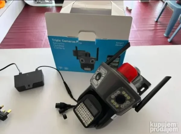 Wi-Fi IP PTZ kamera 3 sočiva 10x Zoom 9MP