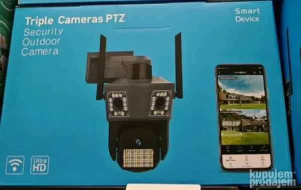 Wi-Fi IP PTZ kamera 3 sočiva 10x Zoom 9MP