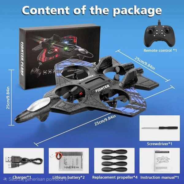 Avion dron na daljinsko upravljanje sa 2 baterije