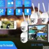 4 x WiFi IP PTZ 5MP Video Nadzor Komplet sa Monitorom