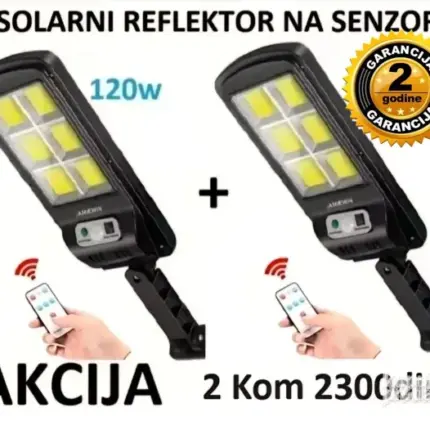 Solarni reflektor 100 LED 2 kom