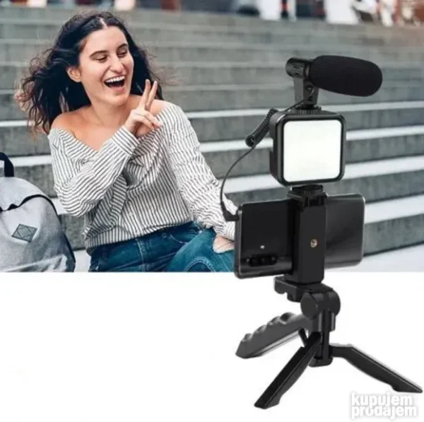 Set za snimanje LED Svetlo, Mikrofon i Stativ