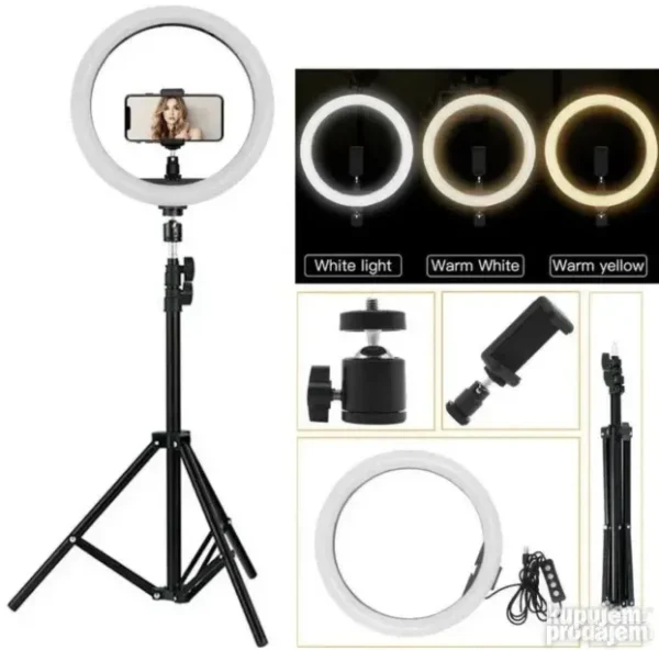 big-163133637-665a17a9eafca0-902504088d08e473-c33c-4 Ring Light LED Svetlo 10 inča sa Stativom