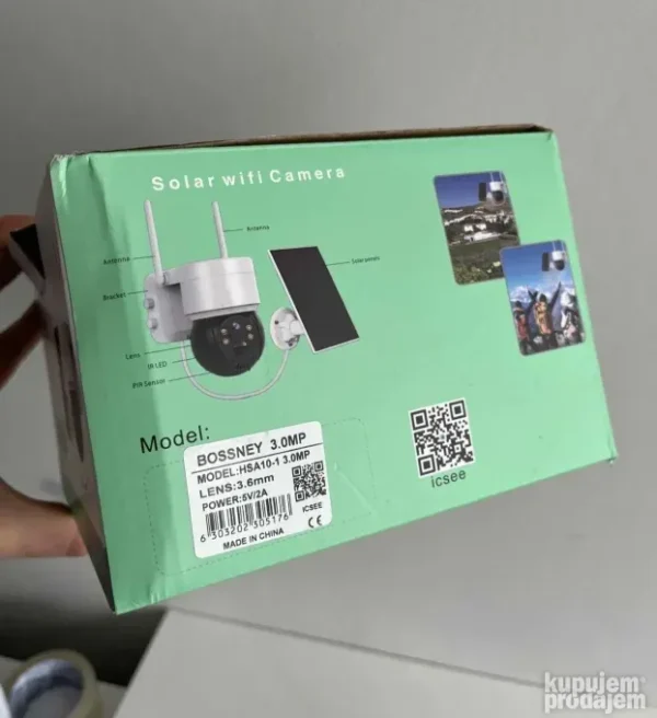 IP WiFi PTZ Kamera sa Solarnim Panelom 3MP