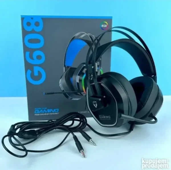 Gejmerske slušalice G608 sa RGB svetlom